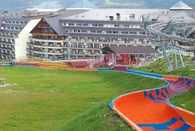 nachhaltige TUBING RIDES Rutschbahnen, TUBING RIDES an 365 Tagen, Sportevents, Klimawandel Lösung,