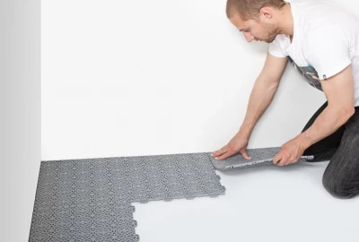 Terrassen-Bodenbeläge Typ XL, UV-beständige Bodenfliesen, witterungsbeständige Terrassenfliesen, PP-Kunststoff Bodenbeläge, 